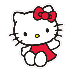 Poduszka Hello Kitty Sanrio w czerwonej sukience 36cm