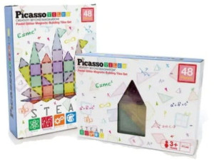 Klocki Magnetyczne Edukacyjne Dla Dzieci 48 Elementów - Picasso