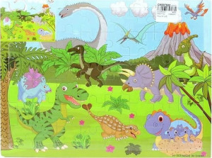 Puzzle Drewniane 44 el Dinozaury - Big Toys