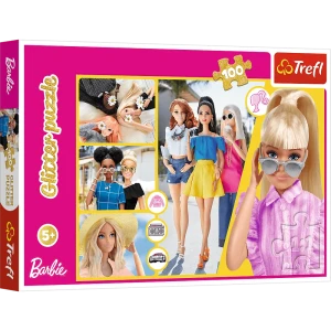 Puzzle 100 Glitter Brokatowa Barbie - Trefl