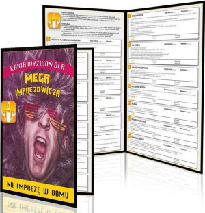 Karta wyzwań dla mega imprezowicza w domu - GrajmyRazem
