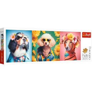 Puzzle 500 Panorama Pokaz mody psia edycja - TREFL