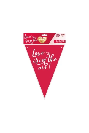 Girlanda flagi papierowa Love Is In The Air 270 cm