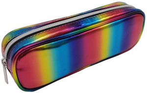 Piórnik saszetka tuba z 1 zamkiem, Metallic - Happy Color