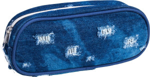 Piórnik saszetka z 1 zamkiem, Blue Jeans - Happy Color