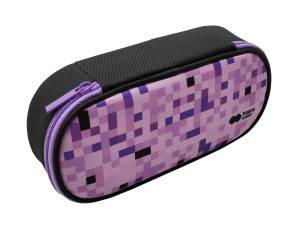 Piórnik Saszetka Pixi z 1 Zamkiem i Klapką Wew. Owalny Violet - Happy Color
