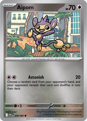 Aipom (PFL 078) Reverse Holo