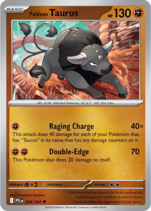 Paldean Tauros (PFL 048) Reverse Holo