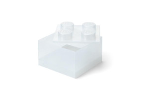 LEGO pojemnik klocek czwórka transparentny