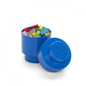 LEGO Pojemnik klocek jedynka okrągły niebieski