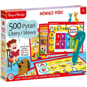 Uczę się bawiąc. Mówiące Pióro 500 pytań - Litery - Clementoni