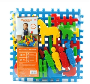 Klocki konstrukcyjne waffle mini farma - Marioinex