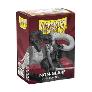 Dragon Shield Matte Standard - Non-Glare Blood Red (100 Sleeves)
