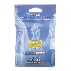 Dragon Shield: Standard Perfect Fit Inner Sleeves - Thick Inner - Clear (100 Sleeves)