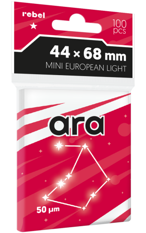 Koszulki na karty Rebel (44x68 mm) Ara Light 100 sztuk