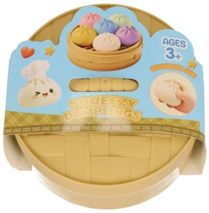Gniotek pierożek squishy wielokolorowy z buźką - Dumpling