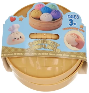 Gniotek pierożek squishy tęczowy z buźką - Dumpling
