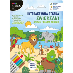 Zestaw kreatywny - interaktywna teczka zwierzaki KIDEA