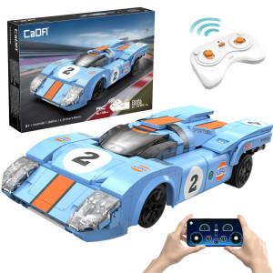 CaDA C51076W Samochód zdalnie sterowany Auto Sportowe 21,7 cm 1:20 Azure Storm 266 elementów RC Dual Mode