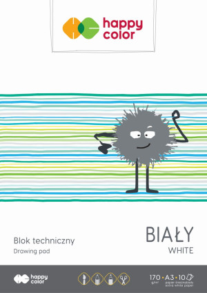 Blok Techniczny A3 biały 170g - Happy Color