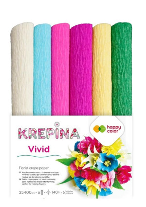 Krepina Marszczona 25X100 cm Vivid 6 kol. Happy Color