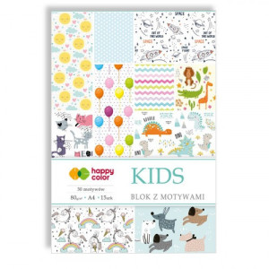 Blok z motywami kids A4/15K 80g - Happy Color