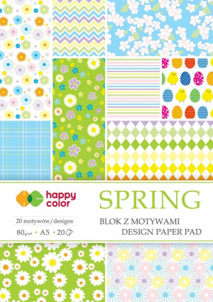 Blok z motywami Spring A5/20 80g/m2 - Happy Color