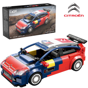 CaDA C55033W Samochód wyścigowy Citroen C4 WRC Auto sportowe 296 elementów 1:24