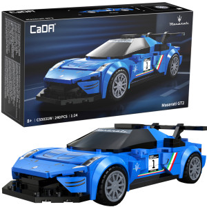 CaDA C55031W Samochód 15,5 cm auto wyścigowe Maserati GT2 Pojazd 240 elementów 1:24