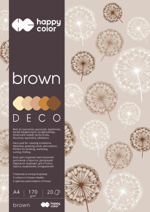 Blok hobby deco brown 170 g/m2 A4/20k - Happy Color