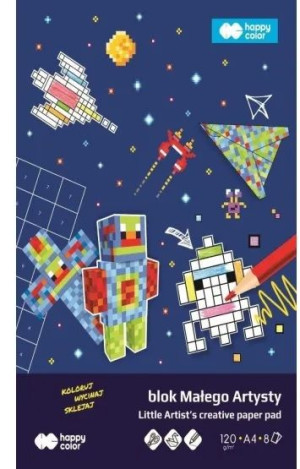 Blok małego artysty A4 120g/m2 Pixi Planet - Happy Color