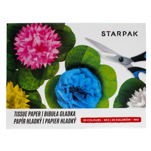 Bibuła gładka C4 20 kol. w teczce - Starpak