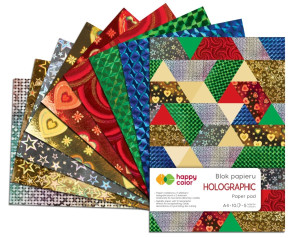 Blok holographic A4/10k 75 g 5 motywów - Happy Color