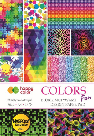Blok z motywami Colors Fun A4/16k 80 g 29 motywów - Happy Color