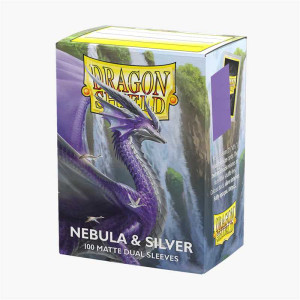 Dragon Shield Dual Matte Sleeves - Nebula & Silver (100 Sleeves)