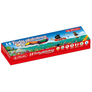 Farby plakatowe 14 kolorów Herlitz