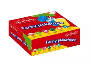 Farby plakatowe szkolne 6 kolorów Herlitz