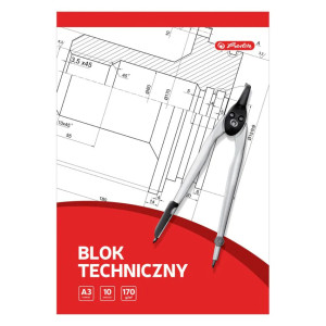 Blok techniczny A3/10k 170g biały Herlitz