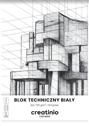 Blok techniczny biały A4/10 k 170 g Creatinio