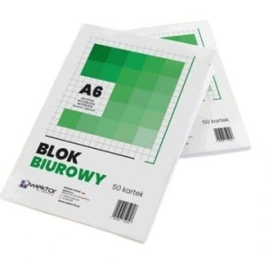 Blok biurowy A6/50K kratka - Wektory