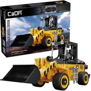 CaDA C65023W Mała żółta koparko-ładowarka 403 elementy