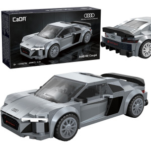CaDA C55027W Samochód wyścigowy Audi R8 Coupe Auto sportowe 199 elementów 1:24