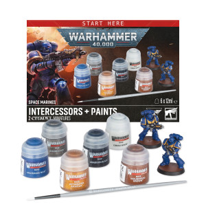 Warhammer 40000: Space Marines Intercessors Plus Paints