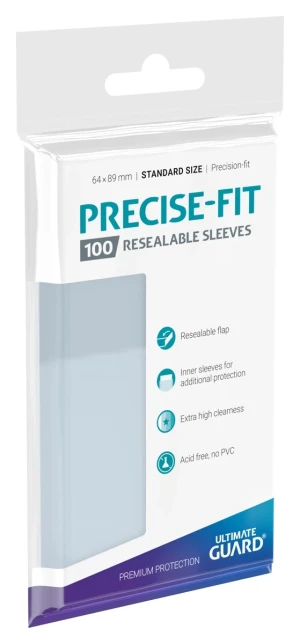 Ultimate Guard Precise-Fit Sleeves Standard Size (100) - Resealable