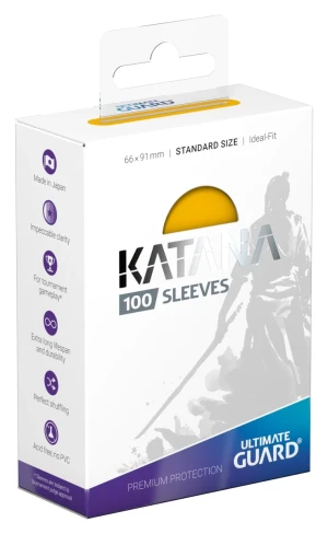 Ultimate Guard Katana Sleeves Standard Size (100) - Yellow