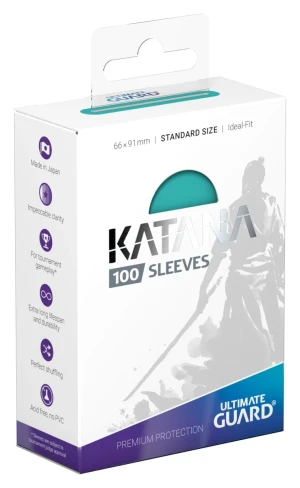 Ultimate Guard Katana Sleeves Standard Size (100) - Turquoise
