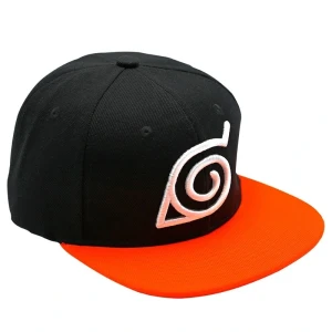 Czapka NARUTO SHIPPUDEN - Snapback Cap - Black & Orange - Konoha
