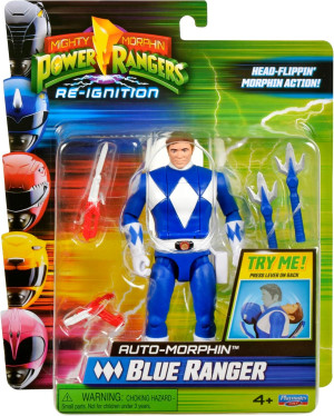 Power Rangers figurki Auto-Morphin Niebieski Ranger
