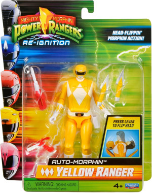 Power Rangers figurki Auto-Morphin Żółty Ranger