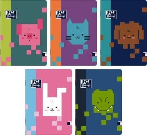 Zeszyt A4/34K linia kolorowa Zoo Blocks Oxford